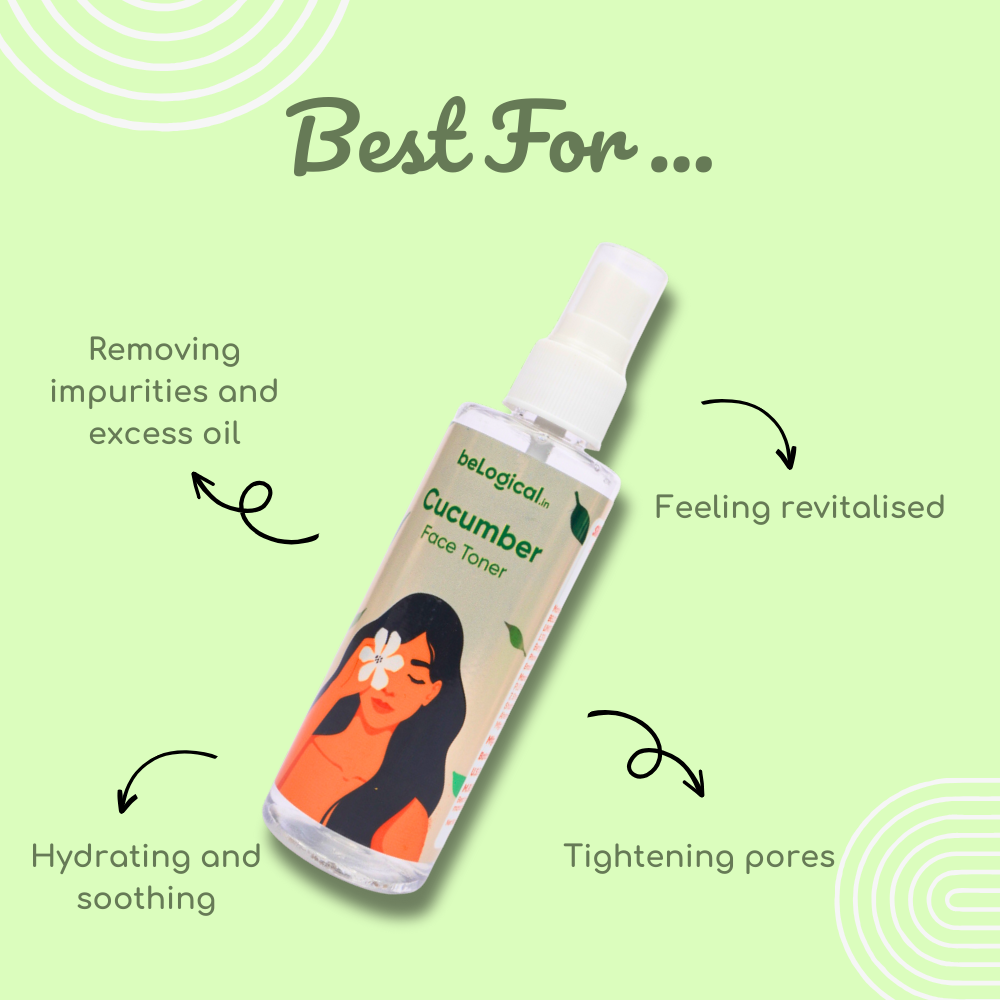 beLogical's Cucumber Face Toner | Refreshing & Pore-Tightening | Natural face toner | 100ml belogical