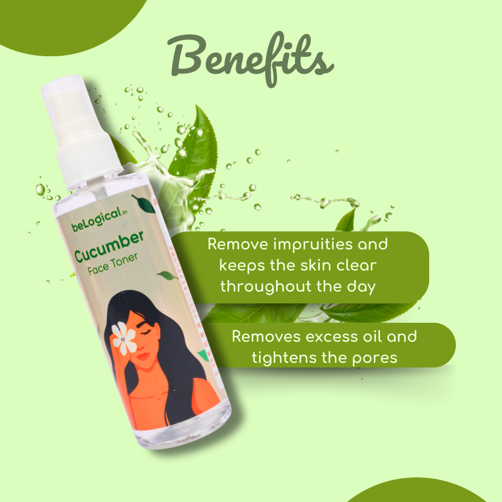 beLogical's Cucumber Face Toner | Refreshing & Pore-Tightening | Natural face toner | 100ml belogical