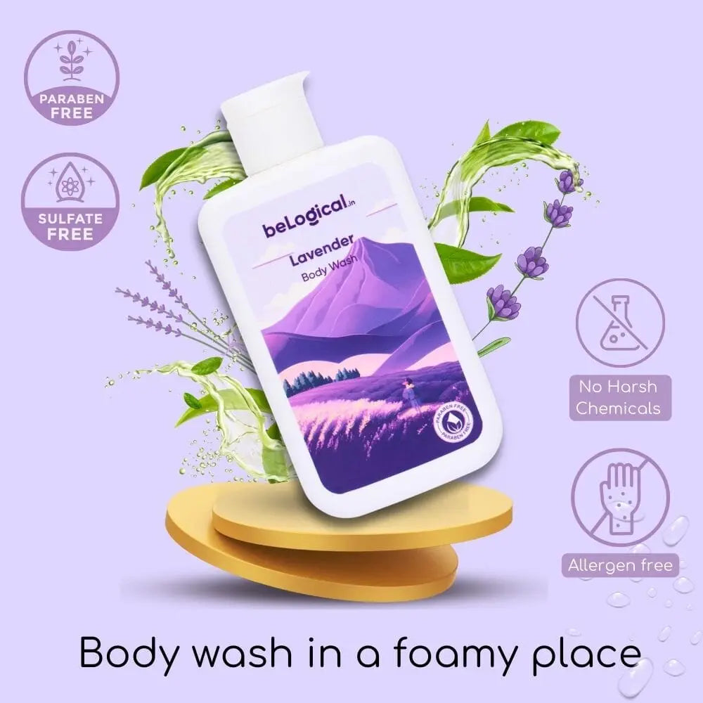 beLogical's Lavender Body Wash | Calming & Hydrating | Daily use body wash | Sulfate-free | 225ml Belogical wellness Private Limited 