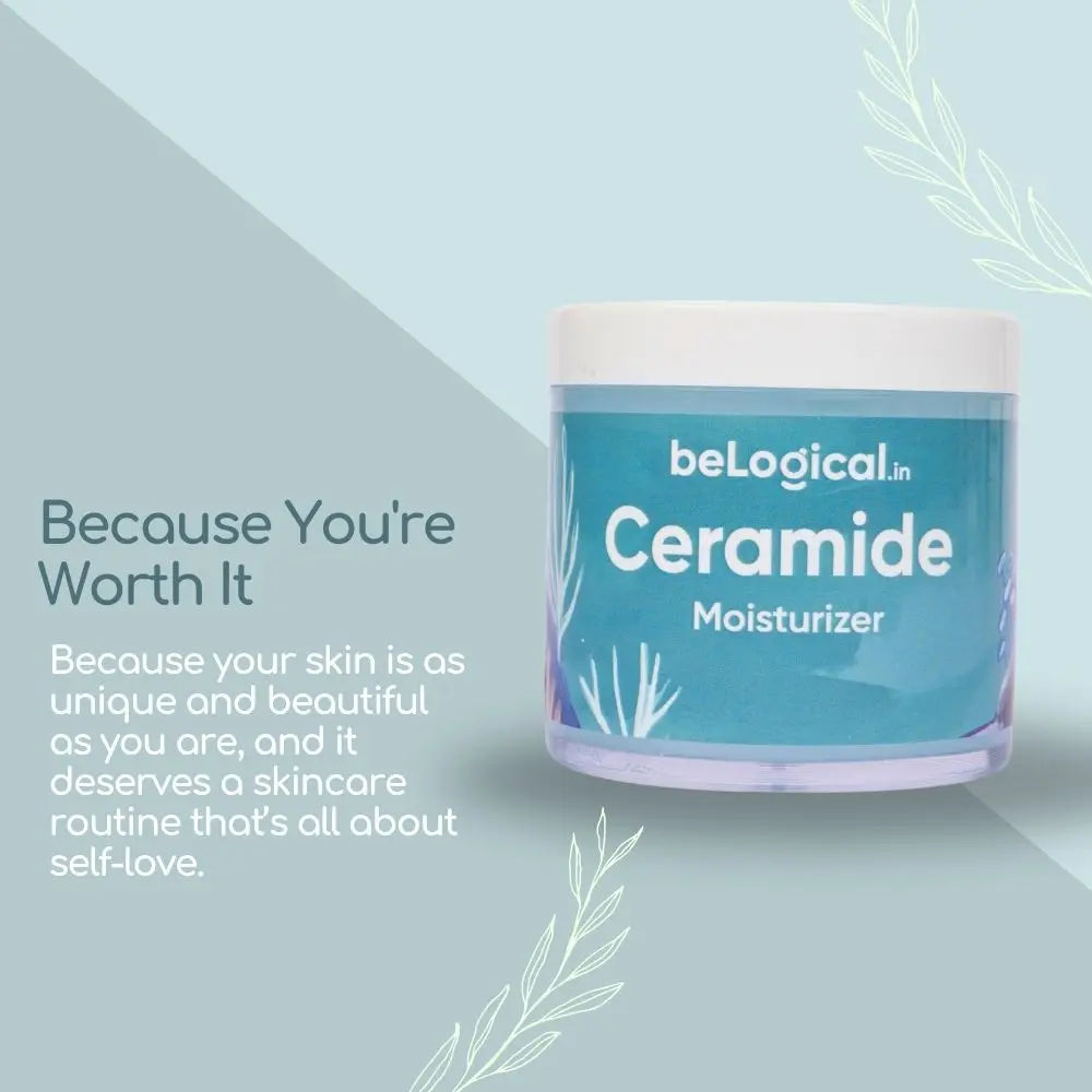 beLogical's 1% Ceramide Moisturizer | Deep Hydration | Barrier Repair | Vitamin E | 100g belogical