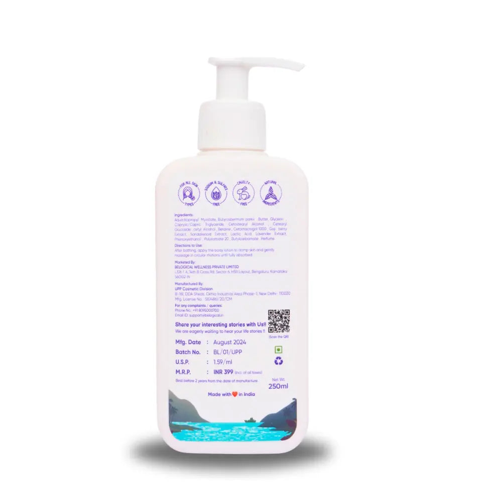 beLogical's 2% Lactic Acid Body Lotion | Smooth Skin | Daily Moisturizer | Paraben-free | 250ml belogical