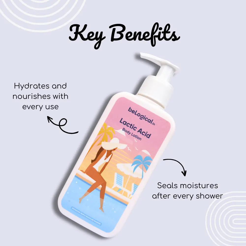 beLogical's 2% Lactic Acid Body Lotion | Smooth Skin | Daily Moisturizer | Paraben-free | 250ml belogical