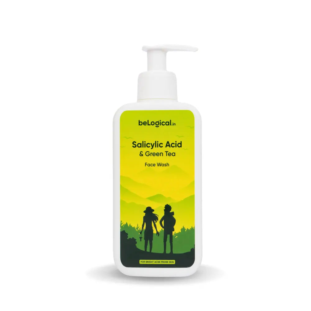 Face Wash - beLogical's 2% Salicylic + Green Tea Face Wash Gel | Acne Treatment | Oil Control | Pore-clearing | 200ml belogical